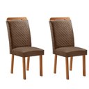 Ver imagem 1 de Conjunto 2 Cadeiras Aline Estrutura em MDF Veludo Café Moderna 56cm 2 Unidades