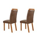 Ver imagem 3 de Conjunto 2 Cadeiras Aline Estrutura em MDF Veludo Café Moderna 56cm 2 Unidades