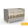Quarto de Bebê Rope 4 Portas com Cômoda Gaveteiro Cinza Natural e Colchão Gazin – Matic - 2