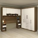 Ver imagem 1 de Guarda Roupa Casal Modulado Cp05 Delphi Avelã/branco L01 - Mpozenato
