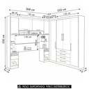 Ver imagem 5 de Guarda Roupa Casal Modulado Cp05 Delphi Avelã/branco L01 - Mpozenato