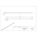 Ver imagem 2 de Vara Haste para Cremona Redonda com 2 Furos 1,20 Metros Ouro Velho Detoni