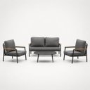 Ver imagem 1 de Conjunto Sofa Area Externa Corda Nautica Aluminio Luma Grafi
