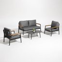 Ver imagem 5 de Conjunto Sofa Area Externa Corda Nautica Aluminio Luma Grafi