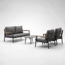 Ver imagem 3 de Conjunto Sofa Area Externa Corda Nautica Aluminio Luma Grafi