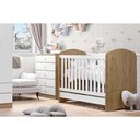 Ver imagem 1 de Quarto Infantil Completo Bala de Menta 2 Peças (1 Cômoda + 1 Berço) Qi95 Rústico/branco - Henn