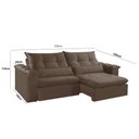 Ver imagem 2 de Sofá Exclusive Retrátil e Reclinável 230cm Braço 25cm Meu Sofá Online