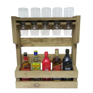 Bar Adega Speyant em MDF  p/ Garrafas, Taças e Copos
