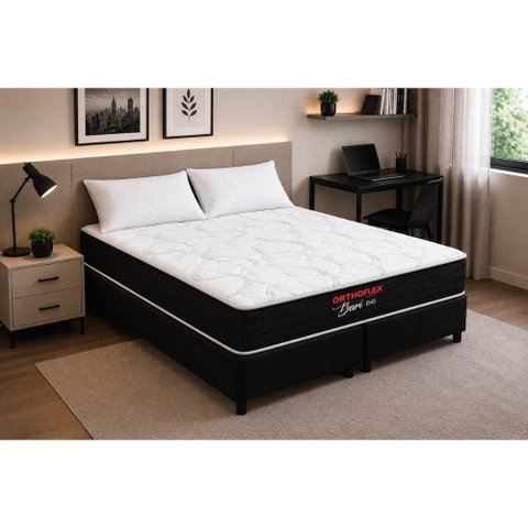 Cama Box Crc King +Colchão D45 Bari Orthoflex 193x203x26
