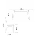 Ver imagem 2 de Kit Sala de Jantar Moderno Mesa com 4 Cadeiras Dalla Costa