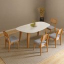 Ver imagem 1 de Kit Sala de Jantar Moderno Mesa com 4 Cadeiras Dalla Costa