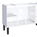 Ver imagem 4 de Gabinete de Cozinha 144 cm Armário Aço 3 Portas e 3 Gavetas:Cinza