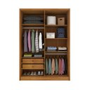 Ver imagem 1 de Guarda Roupa Solteiro 4 Portas 2 Gavetas - Dinamarca-Cinamomo/Off White - Tcil Móveis