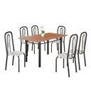 Ver imagem 2 de Conjunto para Sala de Jantar com 6 Cadeiras Lívia Arabesco/Preto