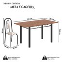 Ver imagem 3 de Conjunto para Sala de Jantar com 6 Cadeiras Lívia Arabesco/Preto