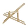 Cadeira Espreguiçadeira Dobrável Madeira Maciça Natural sem Tecido - 3