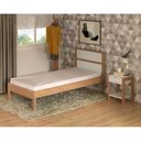 Ver imagem 2 de Cama Solteiro Cm8004 Amendoa Branco Amendoa Branco