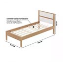 Ver imagem 7 de Cama Solteiro Cm8004 Amendoa Branco Amendoa Branco