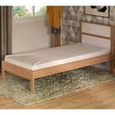 Ver mais imagens de Cama Solteiro Cm8004 Amendoa Branco Amendoa Branco