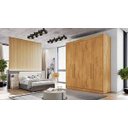 Ver imagem 3 de Guarda Roupa Solteiro 4 Portas Mdf 1.70m Nantes Peróba