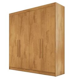 Guarda Roupa Solteiro 4 Portas Mdf 1.70m Nantes Peróba - 4