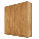 Ver imagem 4 de Guarda Roupa Solteiro 4 Portas Mdf 1.70m Nantes Peróba