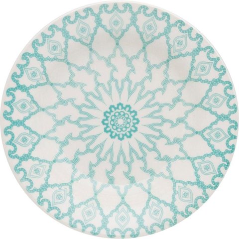 Kit 12 Pratos Fundos Donna Mandala Oxford Cerâmica 22cm