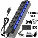 Ver imagem 2 de Hub Usb 2.0 Com 7 Portas Switch On/Off E Led Indicador