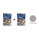 Ver imagem 1 de Kit 2 Sacos de Rejunte Cerâmica Votomassa Cinza Platina 1kg