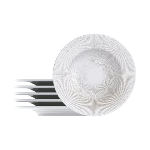 Jogo de Pratos de Sobremesa Tramontina Isabel 6 Peças em Porcelana Decorada Decorado 96950184