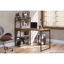 Ver imagem 3 de Mesa de Escritório Industrial Li010 C/ 3 Prateleiras Canela/branco - Kappesberg