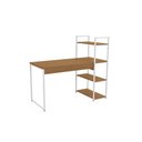 Ver imagem 1 de Mesa de Escritório Industrial Li010 C/ 3 Prateleiras Canela/branco - Kappesberg