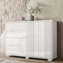 Ver imagem 2 de Cômoda para Quarto 4 Gavetas 147cm Gênova M07 Branco - Mpozenato
