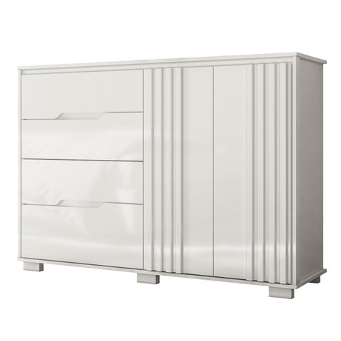 Cômoda para Quarto 4 Gavetas 147cm Gênova M07 Branco - Mpozenato
