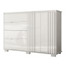Ver imagem 1 de Cômoda para Quarto 4 Gavetas 147cm Gênova M07 Branco - Mpozenato