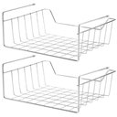 Ver imagem 1 de Kit 2 Organizadores Aramado para Prateleira 34cm Cesto Multiuso Encaixe para Armário