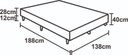 Ver imagem 2 de Cama Base Box Casal Sintético Branco 27x138x188 Rr Colchões