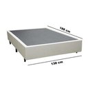 Ver imagem 3 de Cama Base Box Casal Sintético Branco 27x138x188 Rr Colchões