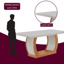 Ver imagem 7 de Conjunto Sala de Jantar Mesa Luanda Tampo de Vidro Canto Reto 6 Cadeiras Luanda Yescasa