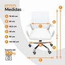 Ver imagem 6 de Kit 4 Cadeiras de Escritório Begonia Mesh Ergonômica Branco + E-book