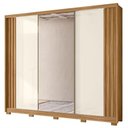 Ver imagem 2 de Guarda-Roupa Casal 3 Portas 6 Gavetas Arizona com Espelho Moval