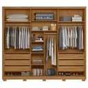 Ver imagem 3 de Guarda-Roupa Casal 3 Portas 6 Gavetas Arizona com Espelho Moval