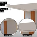 Ver imagem 6 de Mesa de Jantar Isadora 180cm Tampo MDF Vidro Canto Copo com 6 Cadeiras Lorena
