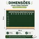 Ver mais imagens de Lousa Verde Infantil Quadro Escolar Madeira Educativa Compacta Recados Avisos Estudos Mesa Escritori