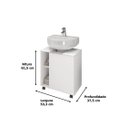 Ver imagem 3 de Gabinete Para Banheiro Pequin Branco – Bechara Móveis