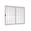 Ver imagem 1 de Janela de Alumínio Lado Esquerdo 2 Folhas Com Grade 100x100cm Branco Allo Esquadrias