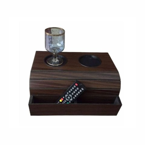 Bandeja Esteira para Braço de Sofá com Porta Copos e Controles