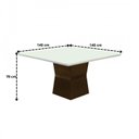 Ver imagem 3 de Conjunto Mesa Quadrada 140cm Grécia e 6 Cadeiras Milão Marka Móveis