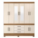 Ver imagem 2 de Guarda Roupa Casal New Murano Amêndola Off White com Espelho - Demóbile