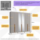 Ver imagem 3 de Guarda-roupas Casal 6 Portas com Espelhos Multimóveis Cr35242